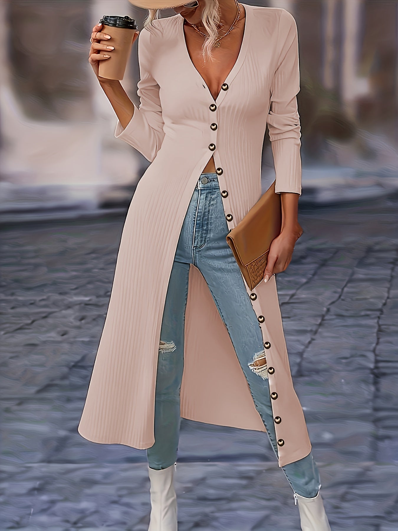 Tailored Development / Minimalist / Elegant / Stylish / Long Cardigan