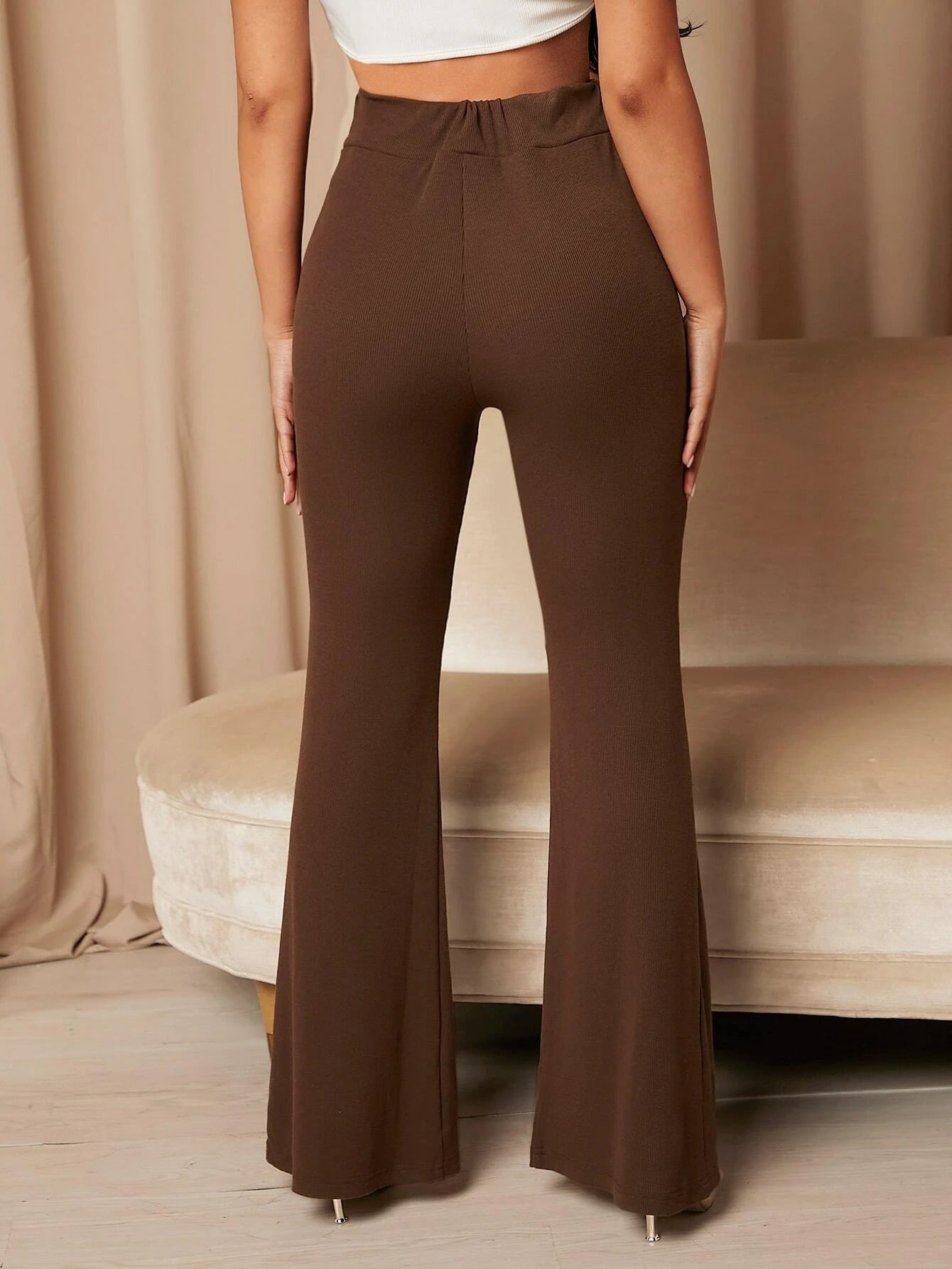 Autumn/Winter Comfortable Maternity Pants - Women's High-Waisted Flared Pants