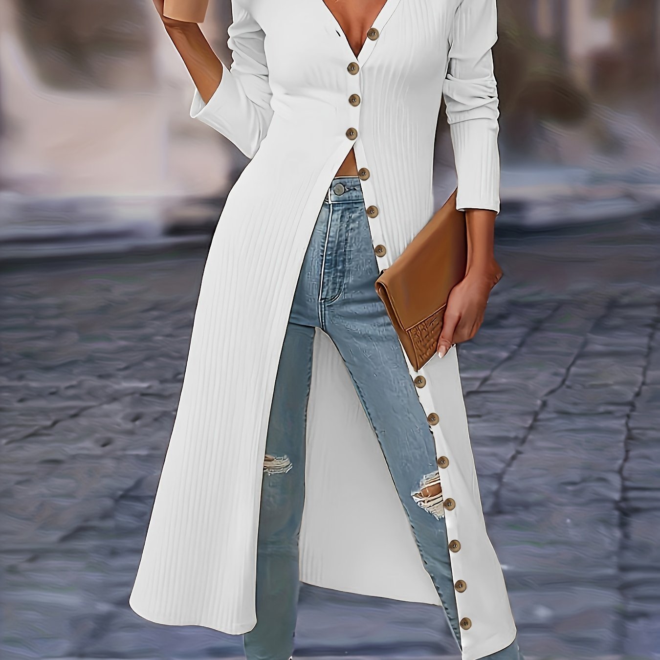 Tailored Development / Minimalist / Elegant / Stylish / Long Cardigan