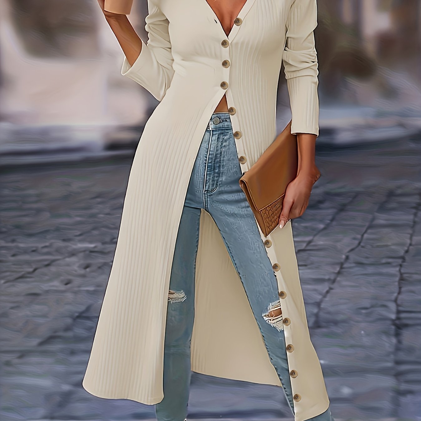 Tailored Development / Minimalist / Elegant / Stylish / Long Cardigan