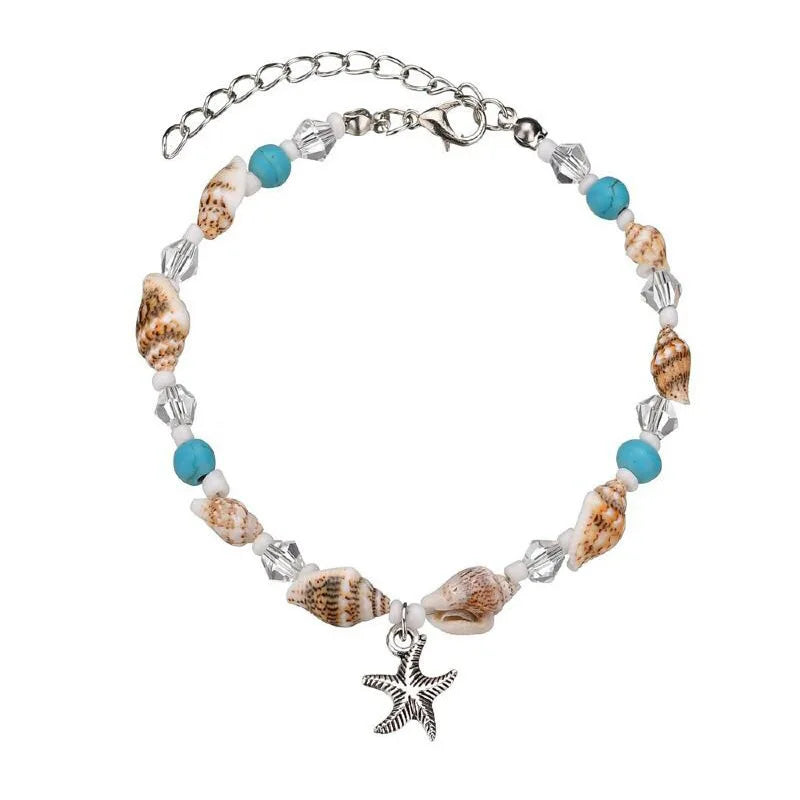 Bohemian Shell Starfish Summer Beach Anklets for Women