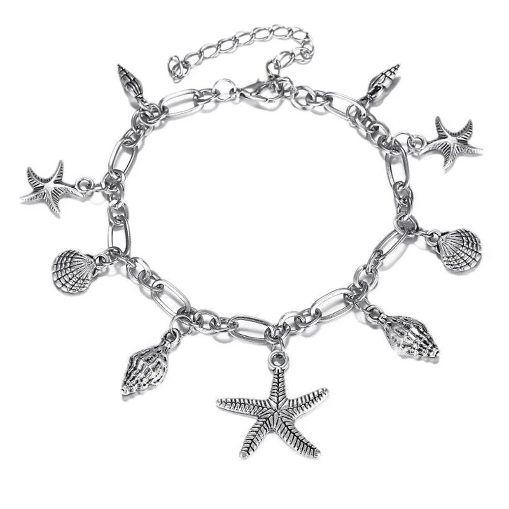 Bohemian Shell Starfish Summer Beach Anklets for Women