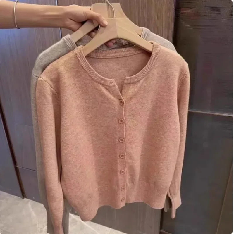 Fashion Women's Thin Fleece Knit Loose Short Cashmere Sweater