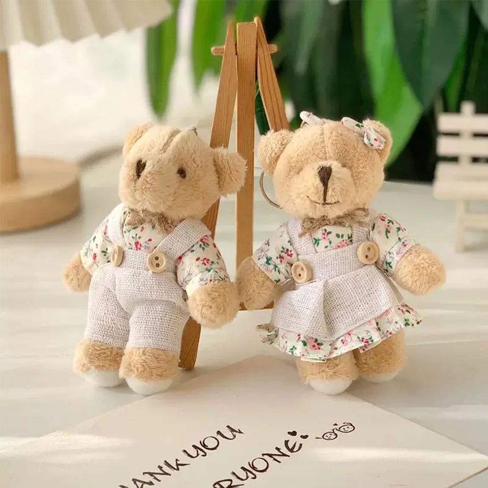 Cute Wear Clothes Bear Plush Toy Cartoon Rabbit Pendant