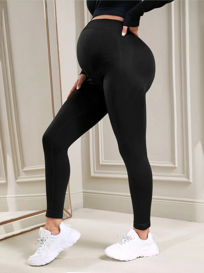 Elastic High Waist Maternity Leggings Skinny For Pregnant Women