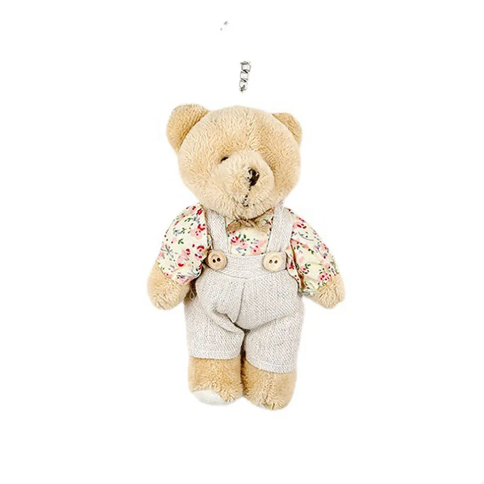 Cute Wear Clothes Bear Plush Toy Cartoon Rabbit Pendant