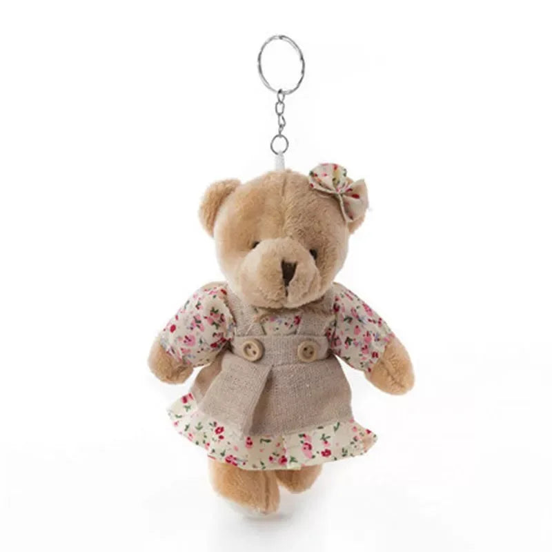 Cute Wear Clothes Bear Plush Toy Cartoon Rabbit Pendant