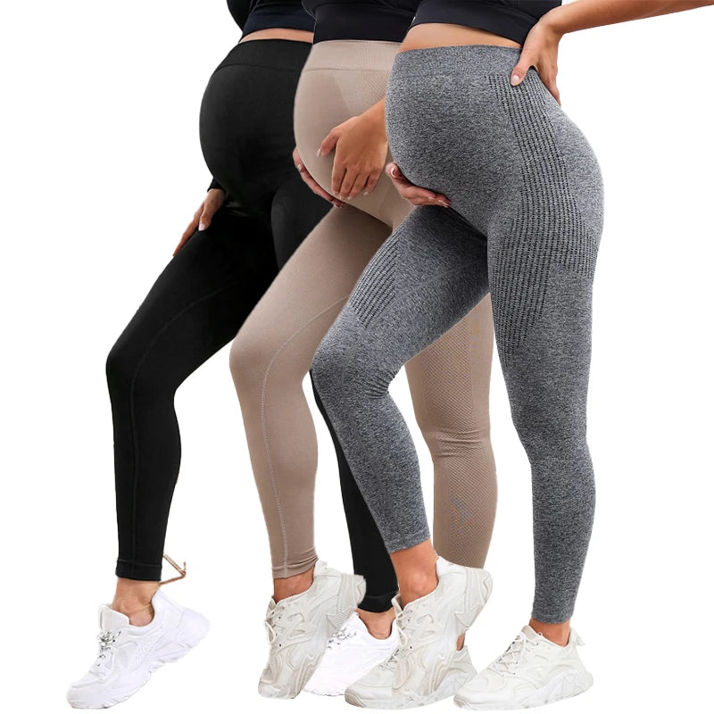 Elastic High Waist Maternity Leggings Skinny For Pregnant Women