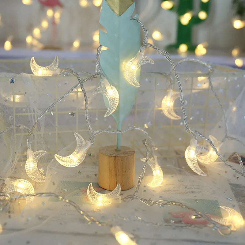 Ramadan Decoration 2025 Lighted Birch Trees Star Moon String Lights