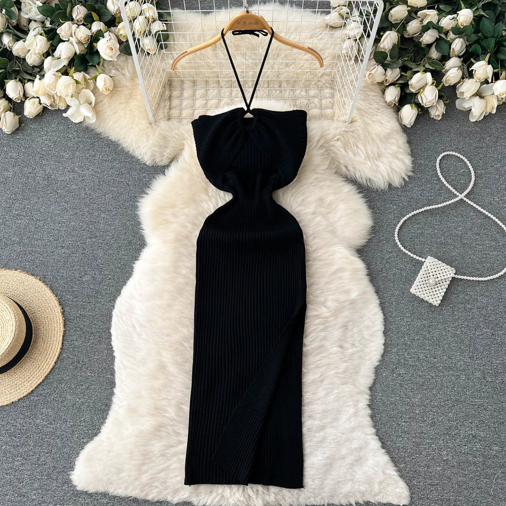 Dress 2025 Women Slim Elastic Bodycon Party Dress Streetwear Outfit