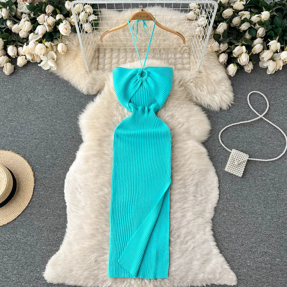 Dress 2025 Women Slim Elastic Bodycon Party Dress Streetwear Outfit