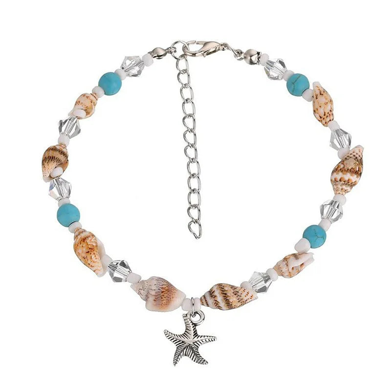 Bohemian Shell Starfish Summer Beach Anklets for Women