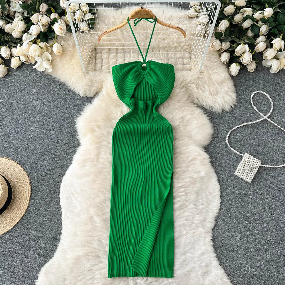 Dress 2025 Women Slim Elastic Bodycon Party Dress Streetwear Outfit