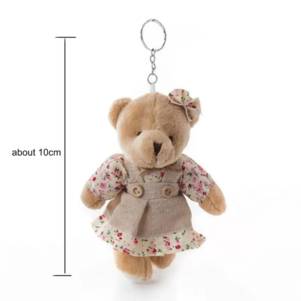 Cute Wear Clothes Bear Plush Toy Cartoon Rabbit Pendant