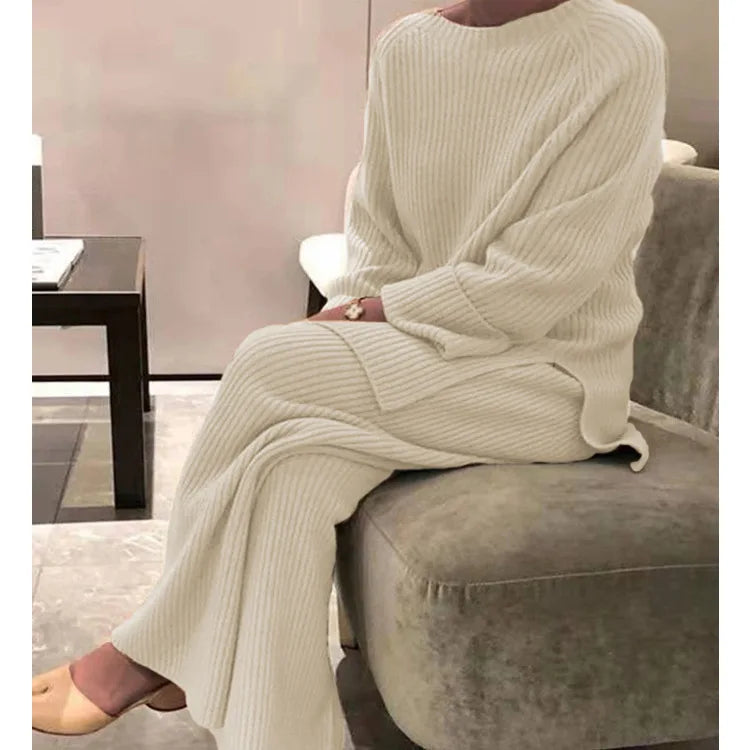 Women's Knit Lounge Sets Sweater Home Street Daily Basic Pure Simple Soft Sport Sweater