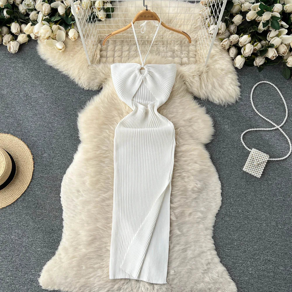 Dress 2025 Women Slim Elastic Bodycon Party Dress Streetwear Outfit