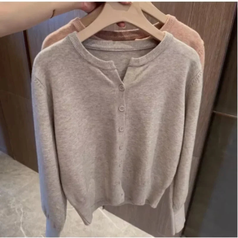 Fashion Women's Thin Fleece Knit Loose Short Cashmere Sweater