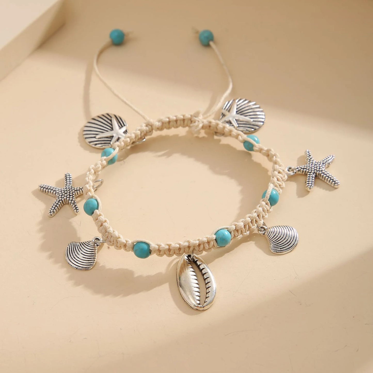 Bohemian Shell Starfish Summer Beach Anklets for Women