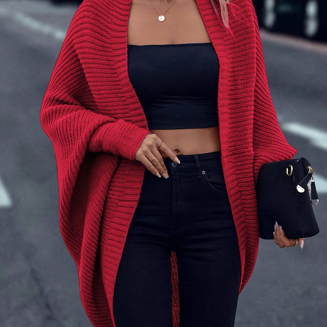 Women'S Solid Color Cardigan for Autumn And Winter [Cherry Bean]