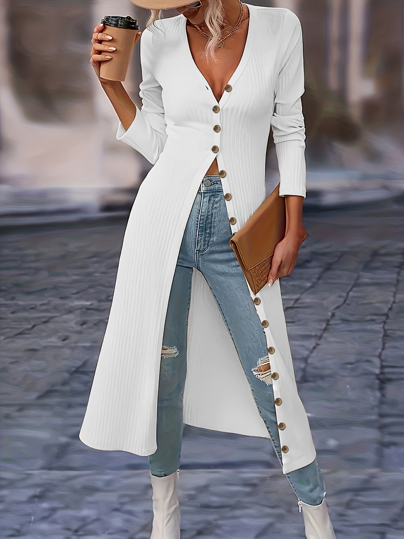 Tailored Development / Minimalist / Elegant / Stylish / Long Cardigan