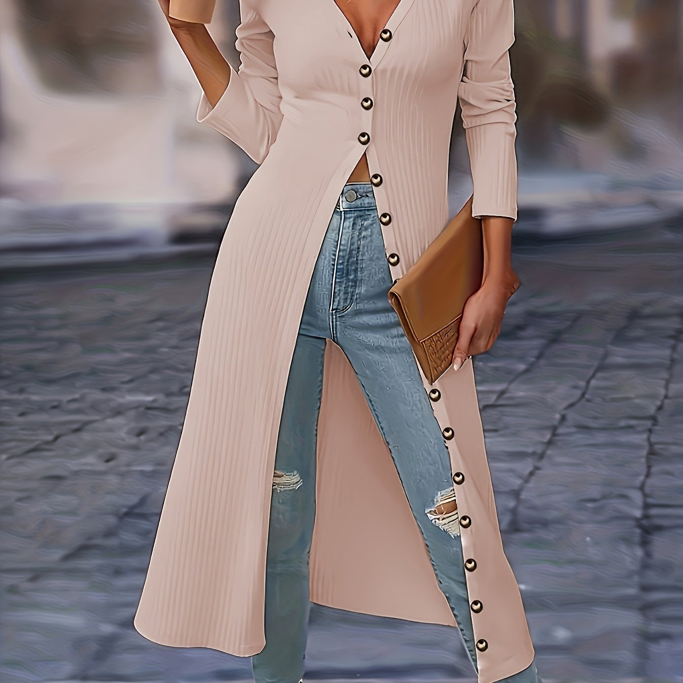 Tailored Development / Minimalist / Elegant / Stylish / Long Cardigan