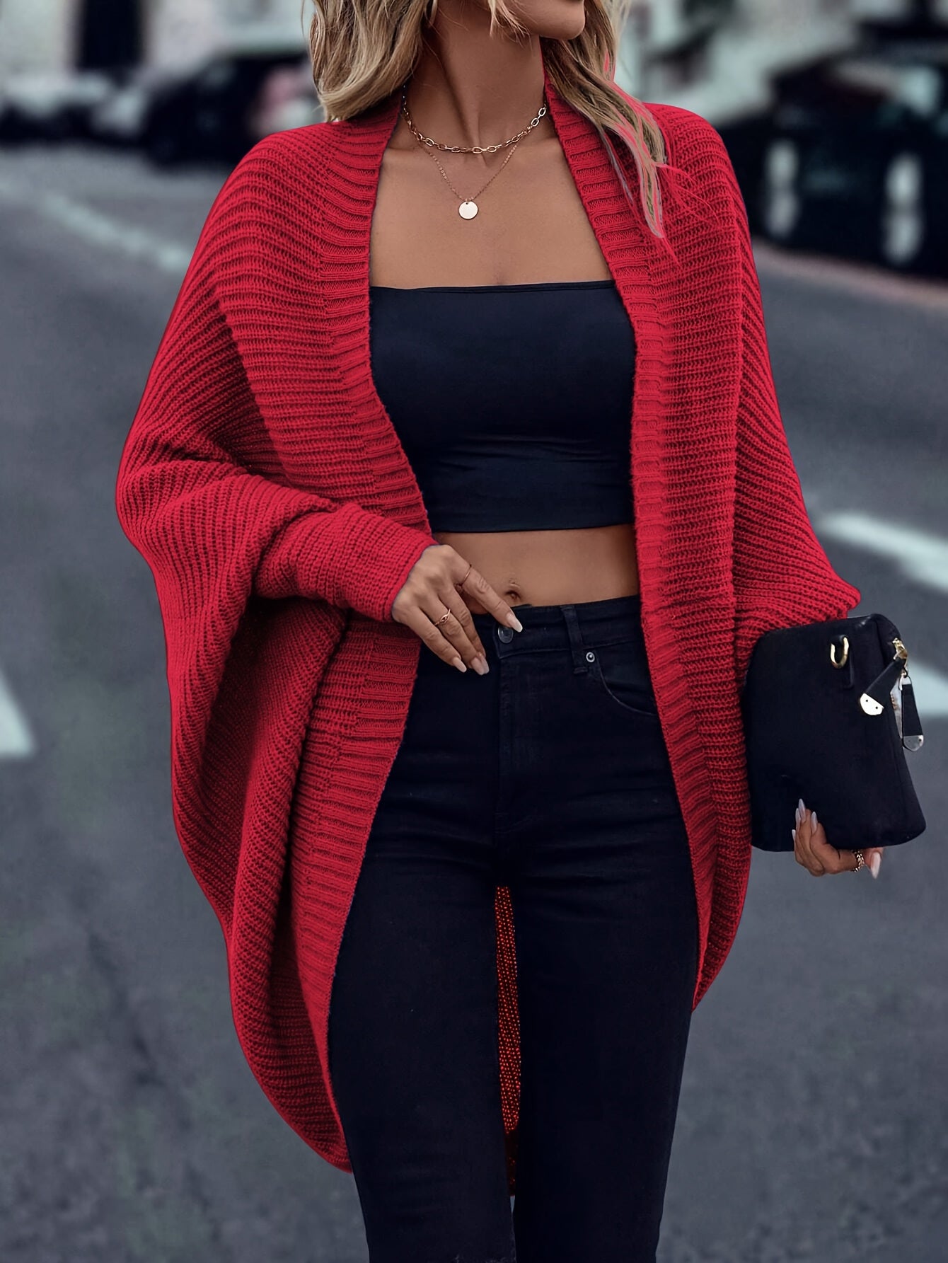 Women'S Solid Color Cardigan for Autumn And Winter [Cherry Bean]